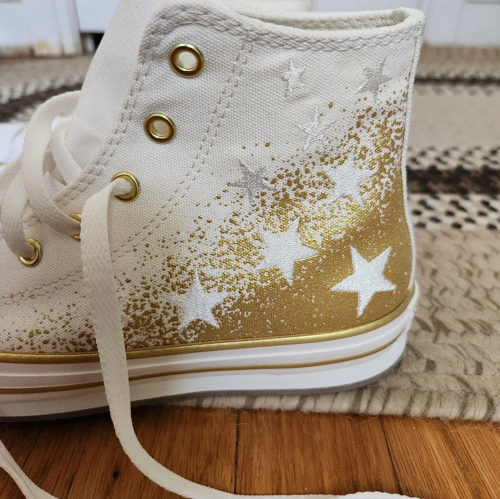 Converse High-Top - White and Gold